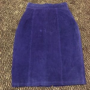 Ladies Purple Suede Skirt- Size 6